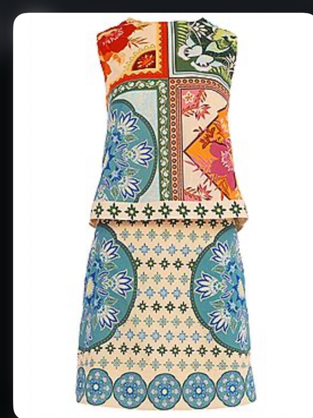 Anna cate nwot Sam tank & saylor skirt set in neon tile boho Summer party $600